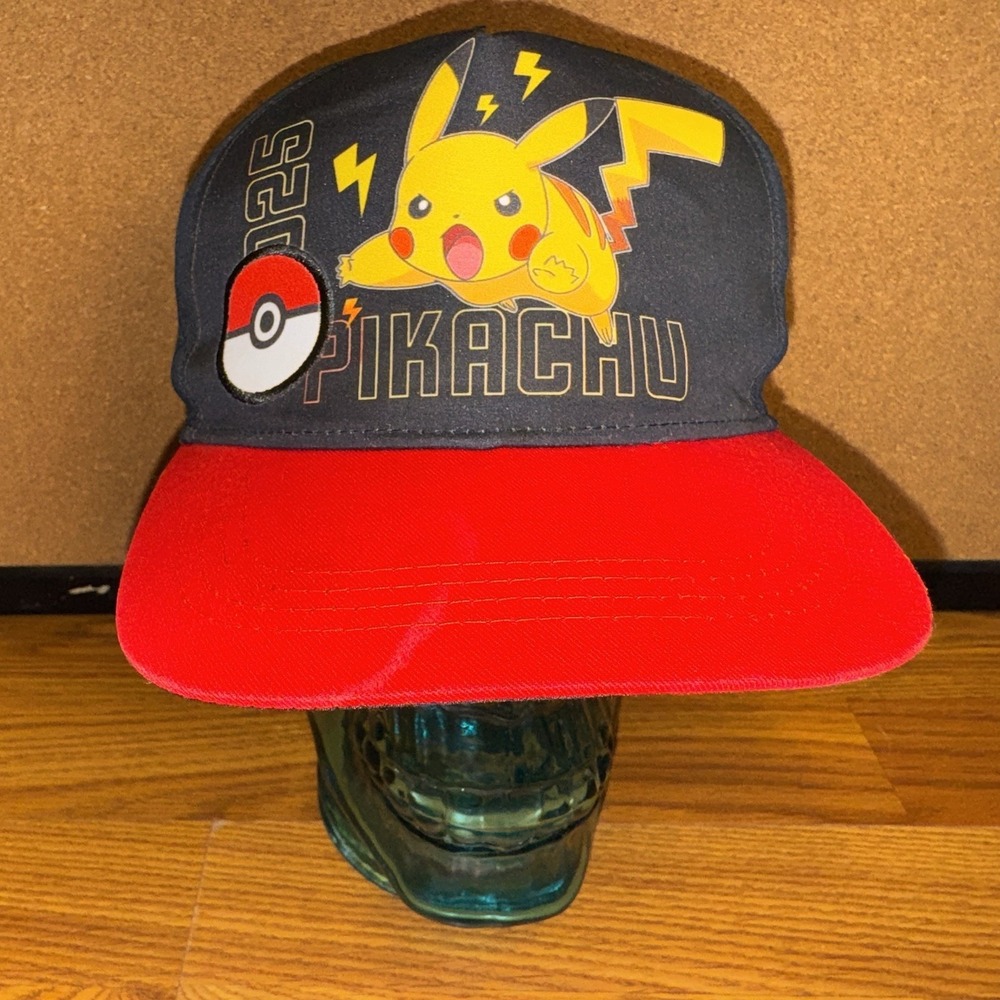 Pokemon Cap Snapback Pikachu Youth Baseball Hat Pokeball